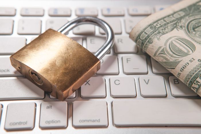 A financial security concept showing protected accounts and monitoring