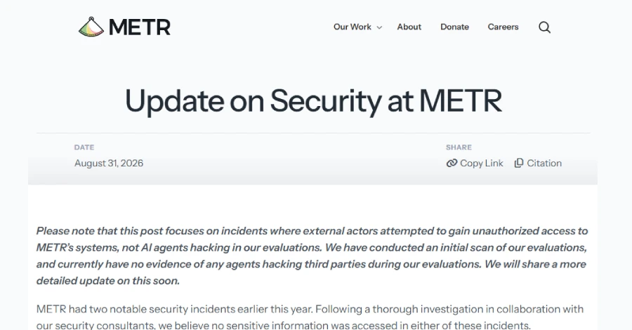 AI Safety Org METR Hit by API Key Theft Worth $600K in Credits