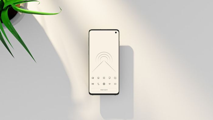 A person using fingerprint authentication to unlock their smartphone securely